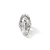 John Hardy Naga Sterling Silver Diamond and Blue Sapphire Saddle Ring