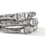 John Hardy Icon Stud Sterling Silver Pyramidal Diamond Triple Row Ring