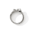 John Hardy Icon Stud Sterling Silver Pyramidal Diamond Triple Row Ring