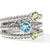 John Hardy Heishi Gem Sterling Silver Stack Ring with Mixed Gemstones, 13.1mm
