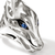 Blue Sapphire Eyes of John Hardy Naga Sterling Silver Saddle Ring