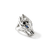 Side of John Hardy Naga Sterling Silver Blue Sapphire Saddle Ring