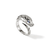 John Hardy Naga Sterling Silver Blue Sapphire Bypass Ring