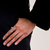 Model Wearing John Hardy Naga Sterling Silver Blue Sapphire Bypass Ring