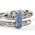 John Hardy Spear Sterling Silver Blue Sapphire Single Coil Ring