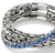 John Hardy Essentials Sterling Silver Blue Sapphire Crossover Ring Detail