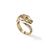 John Hardy Naga Yellow Gold Diamond Bypass Ring