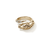 John Hardy Naga Yellow Gold Bypass Ring with Diamonds