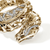 John Hardy Naga Yellow Gold Dragon Coil Ring with Diamonds