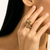 John Hardy Naga Yellow Gold Dragon Coil Ring with Diamonds