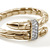 John Hardy Spear Yellow Gold Pave Diamond Single Coil Ring