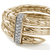 John Hardy Spear Yellow Gold Pave Diamond Double Coil Ring