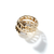Top of John Hardy Naga Yellow Gold Diamond and Blue Sapphire Coil Dragon Ring