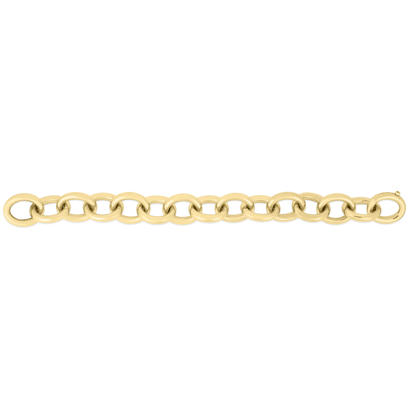 Roberto Coin Bracelet in Yellow Gold Bold Round Rolo Link