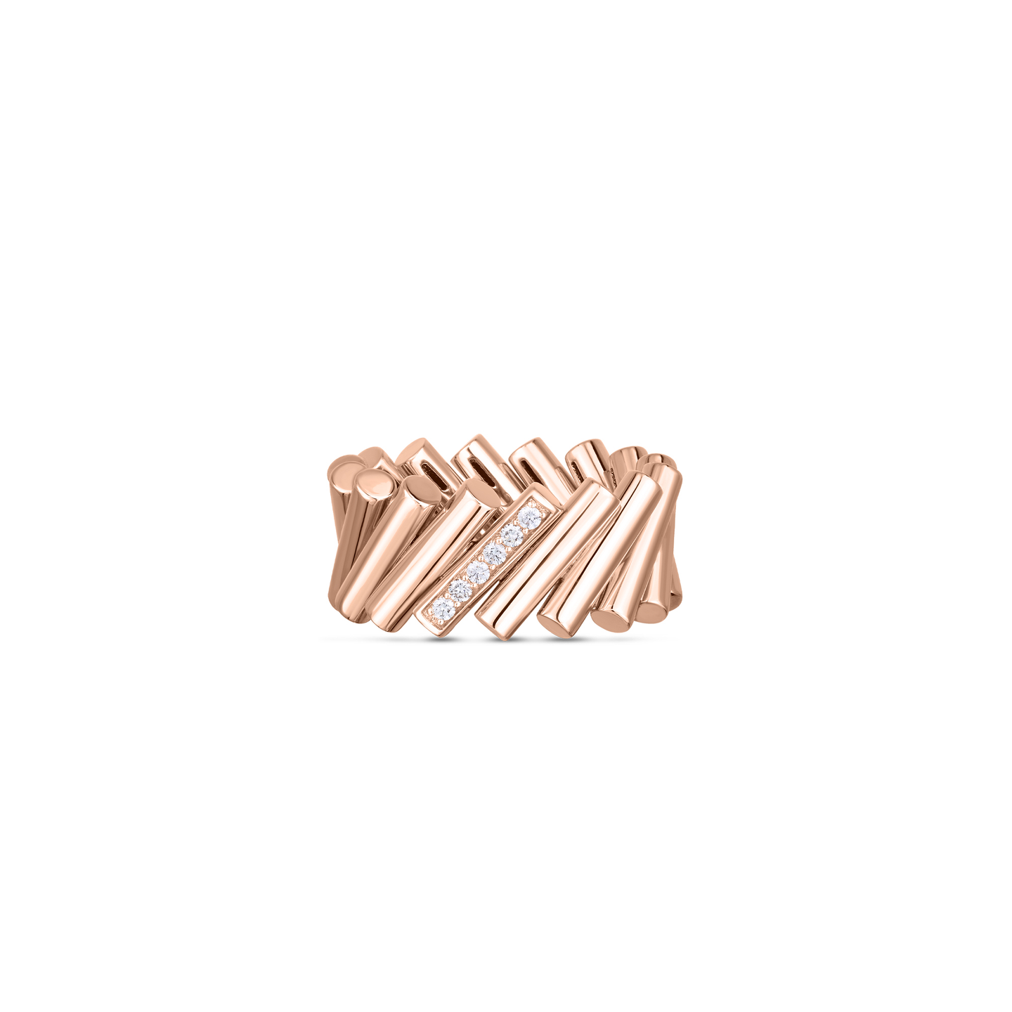 Roberto Coin Domino 18K Rose Gold Diamond Ring