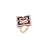 Roberto Coin Venetian Princess Rose Gold Frame Flower Lapis Ring