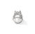 Top of John Hardy Naga Mixed Metals Diamond and Sapphire Saddle Ring