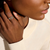 Woman wearing John Hardy Love Knot Mixed Metals Double Chain Ring
