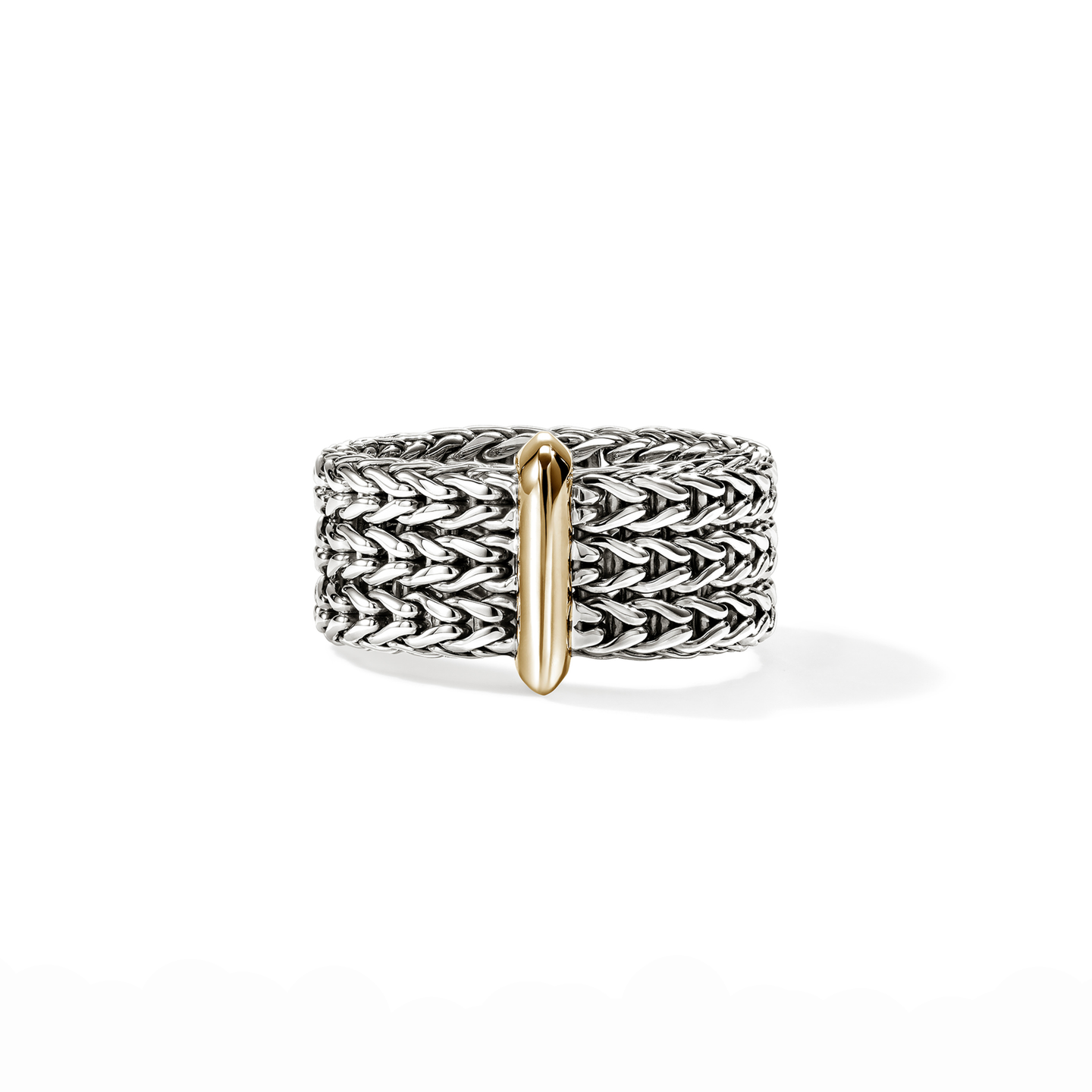 John Hardy Icon Link Mixed Metals Bar Ring, 9mm
