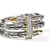 John Hardy Spear Mixed Metals Pave Diamond Triple Tier Ring