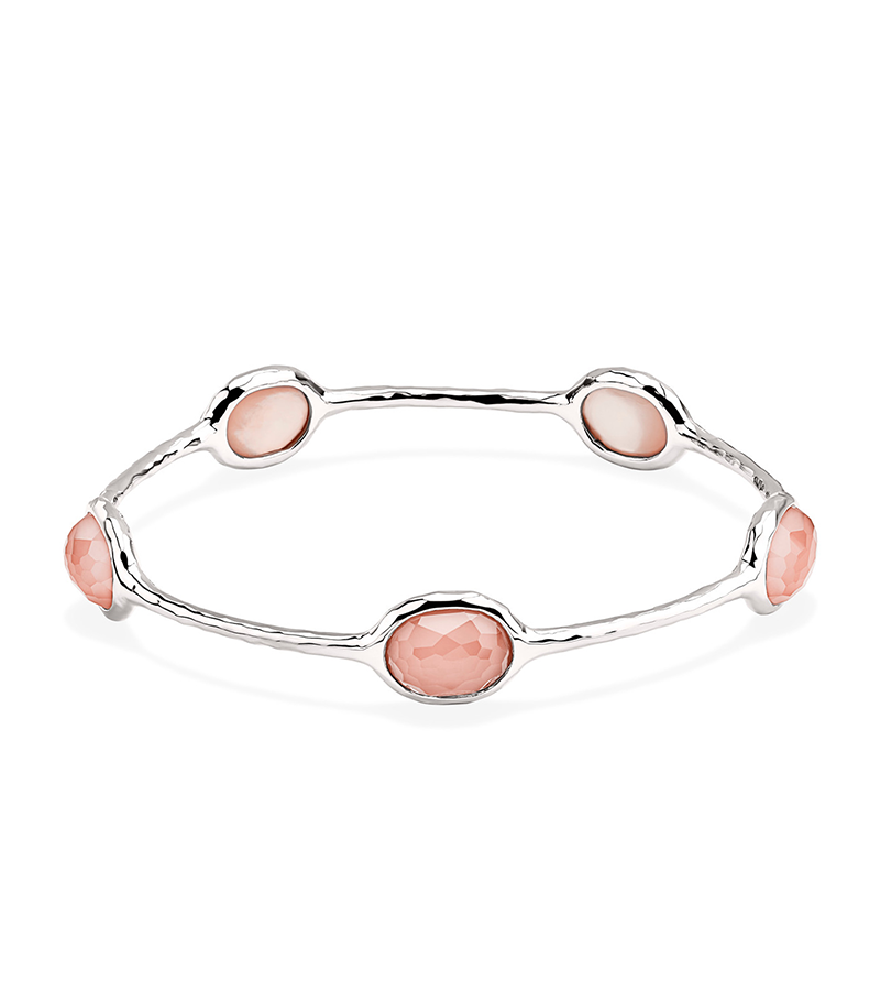 IPPOLITA Rock Candy Sterling Silver Bangle in Pink Shell