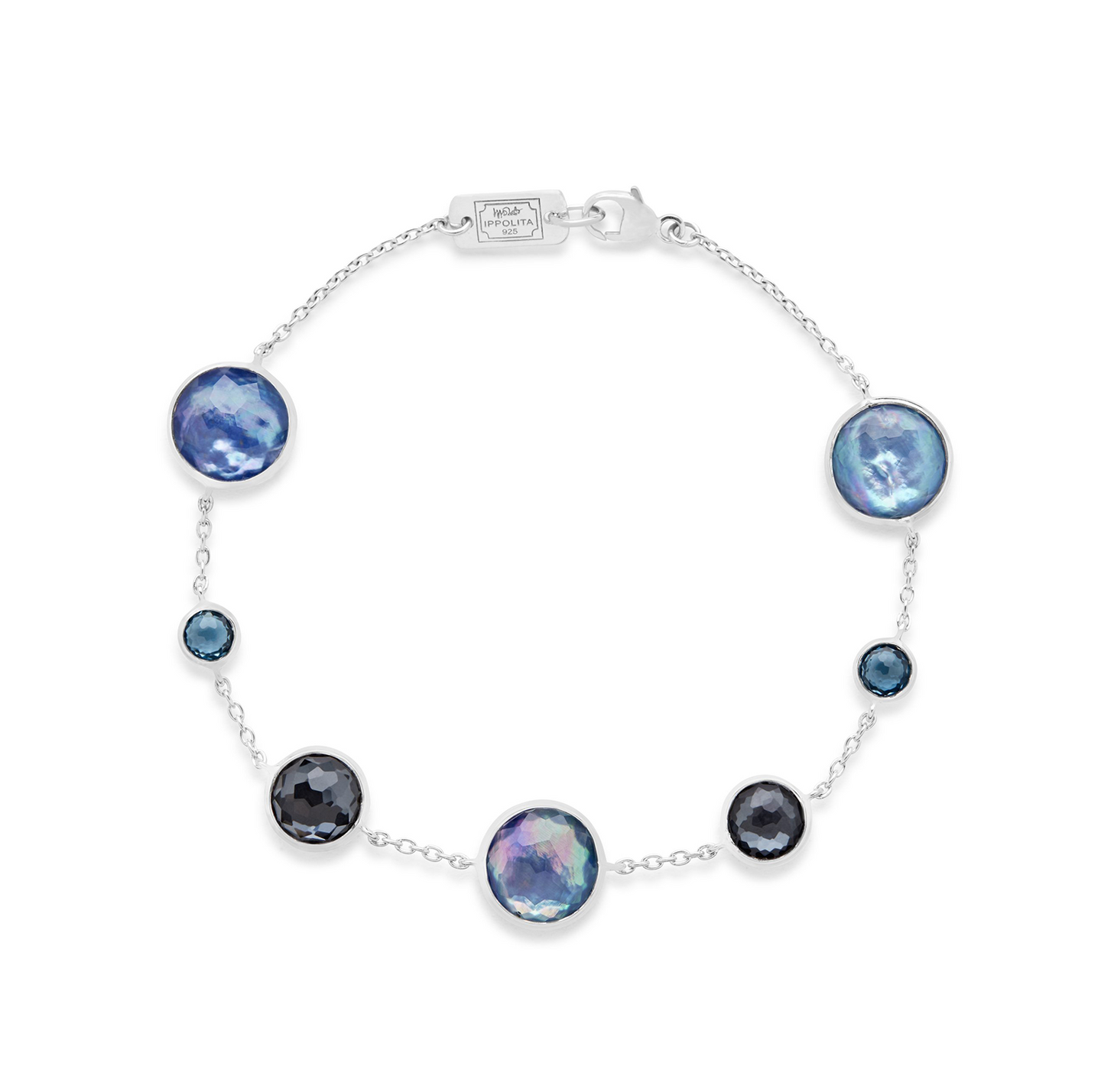 IPPOLITA Lollipop® Sterling Silver Gemstone Station Bracelet in Eclipse