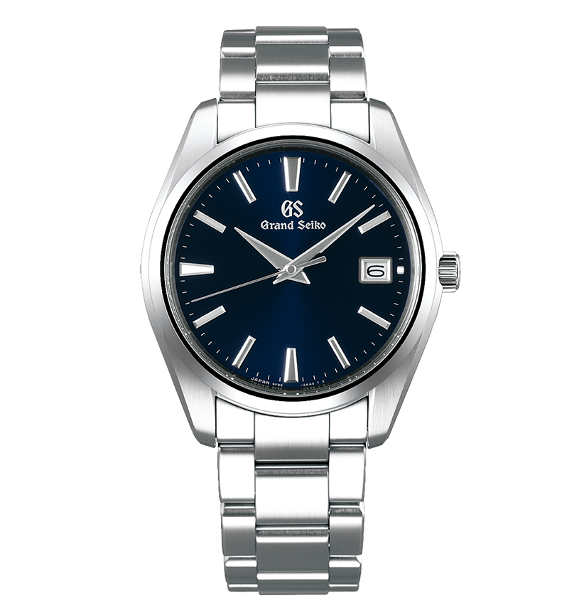 40mm Stainless Steel Grand Seiko Heritage Watch with Dark Blue Dial