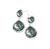 IPPOLITA Rock Candy 2-Stone Snowman Post Earrings in Blue Topaz and Pyrite Doublet