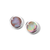 IPPOLITA Polished Rock Candy Sterling Silver Small Flat Pink Mother of Pearl Earrings