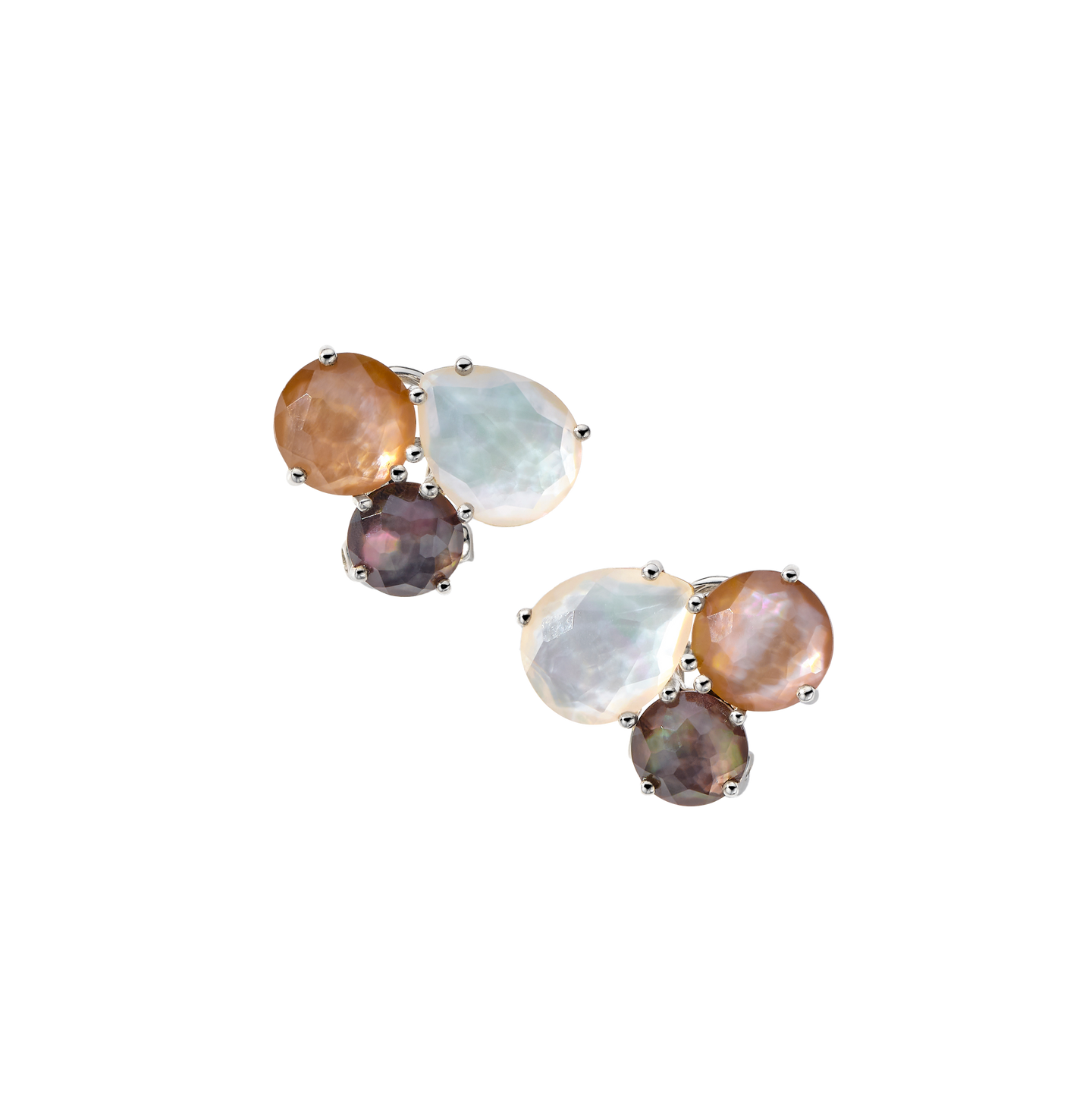 IPPOLITA Rock Candy Cluster Stud Earrings in Sabbia Gemstones