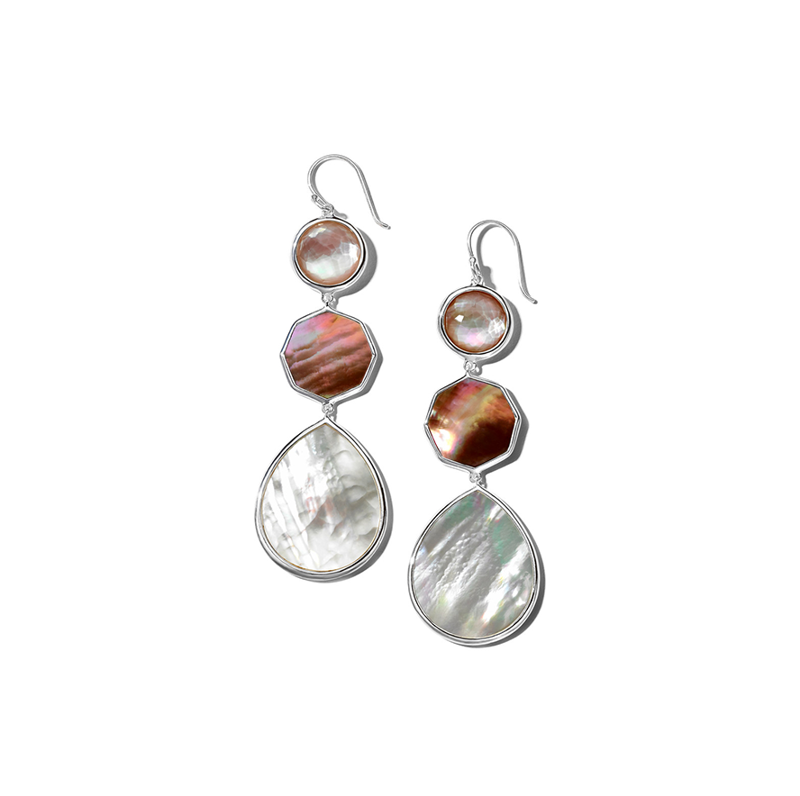 IPPOLITA Polished Rock Candy Sterling Silver Crazy 8's Earrings in Dahlia