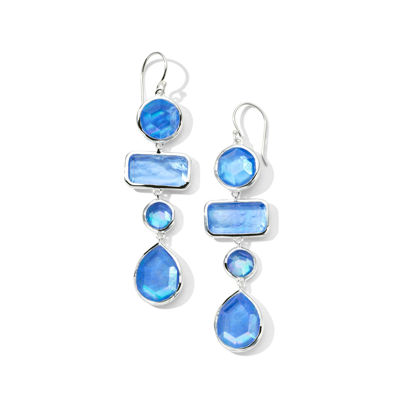 IPPOLITA Rock Candy Large Mixed-Cut Four Tier Earrings in Sterling Silver