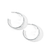 IPPOLITA Classico Sterling Silver #3 Hammered Tapered Hoop Earrings