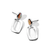 IPPOLITA Polished Rock Candy Small Dot and Frame Post Earrings in Brown Shell