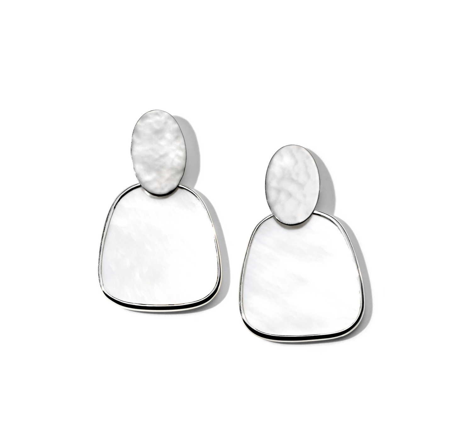 IPPOLITA Polished Rock Candy Crinkle Oval Post Earrings in Mother-of-Pearl