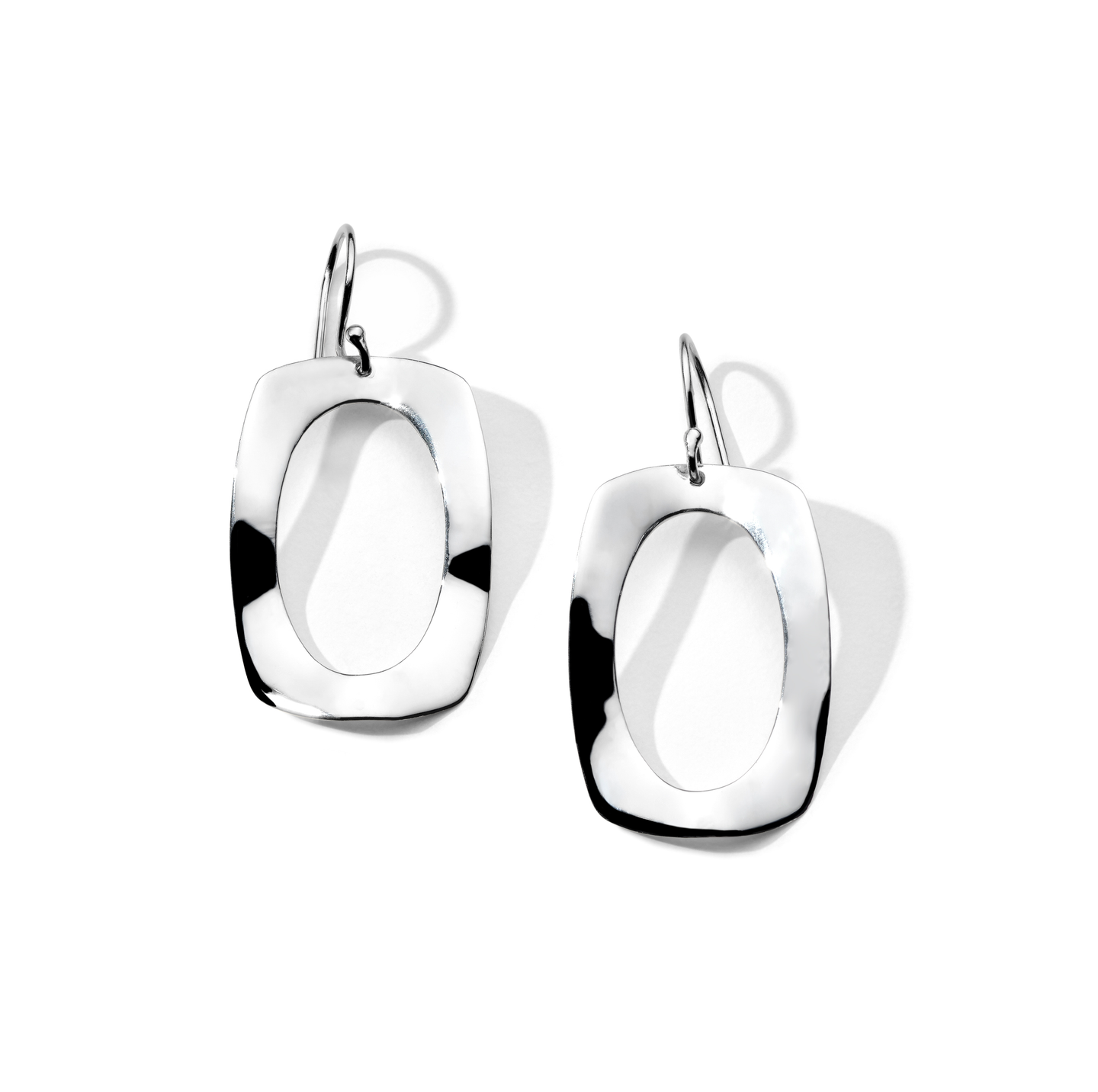 IPPOLITA Classico Open Rounded Rectangle Wavy Frame Earrings