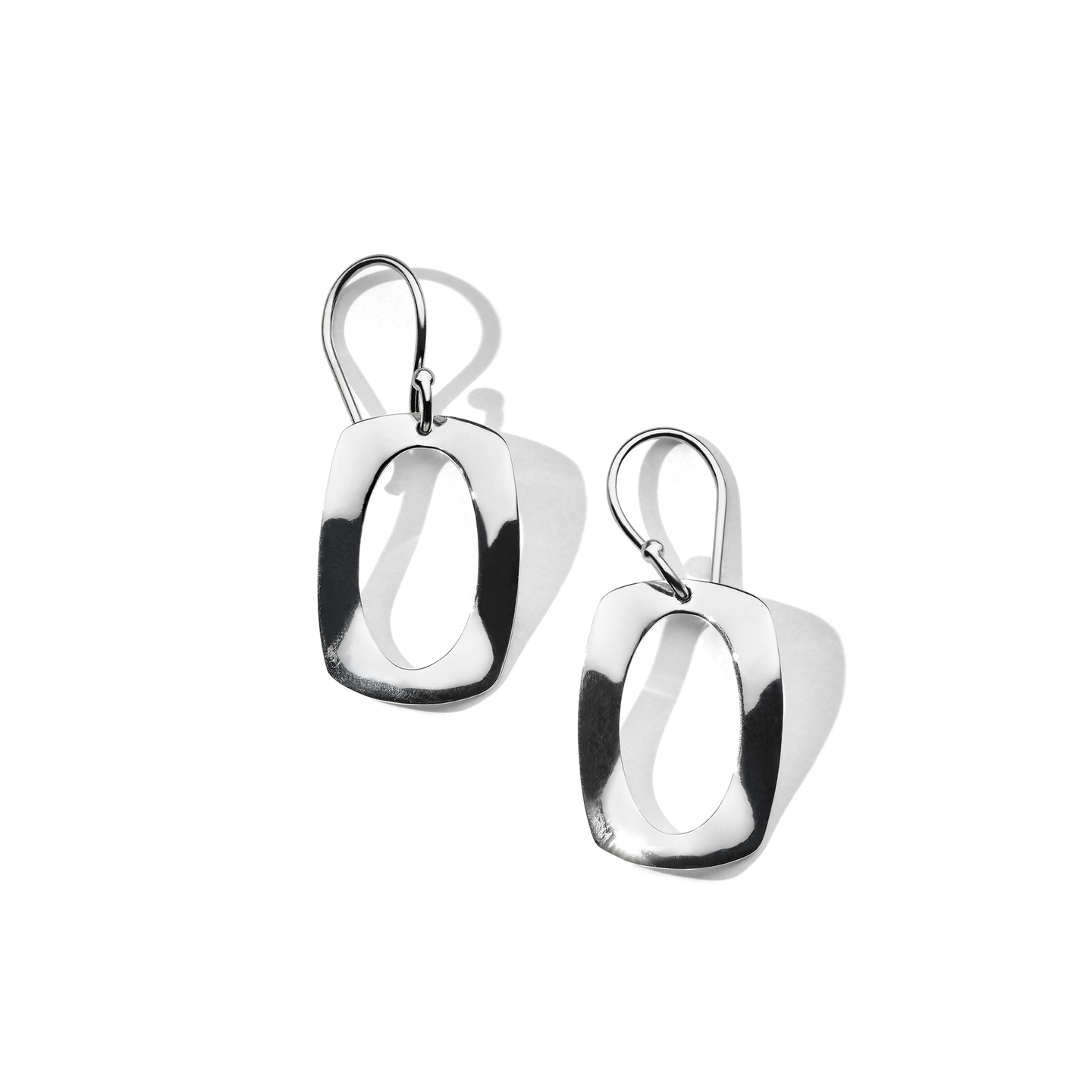 IPPOLITA Classico Small Rounded Rectangle Wavy Frame Earrings