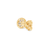 Back of Yellow Gold Pearl Stud Earring with Diamonds