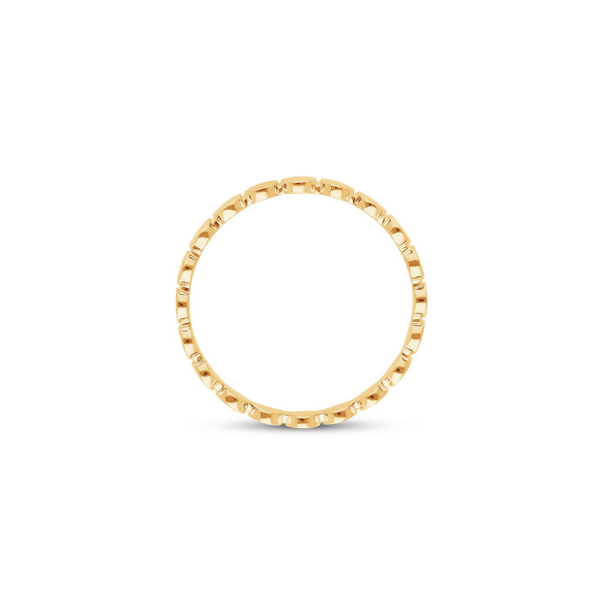 Yellow Gold Round Disc Ring | Stacking Ring | Fink's