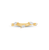 14k Yellow Gold Curved Ring with Marquise Diamonds