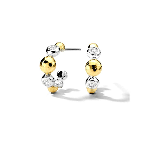IPPOLITA Stardust Paparazzi Mini Huggie Earrings with Diamonds