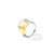 IPPOLITA Chimera Mixed Metals Wide Overlapping Ring with Diamonds