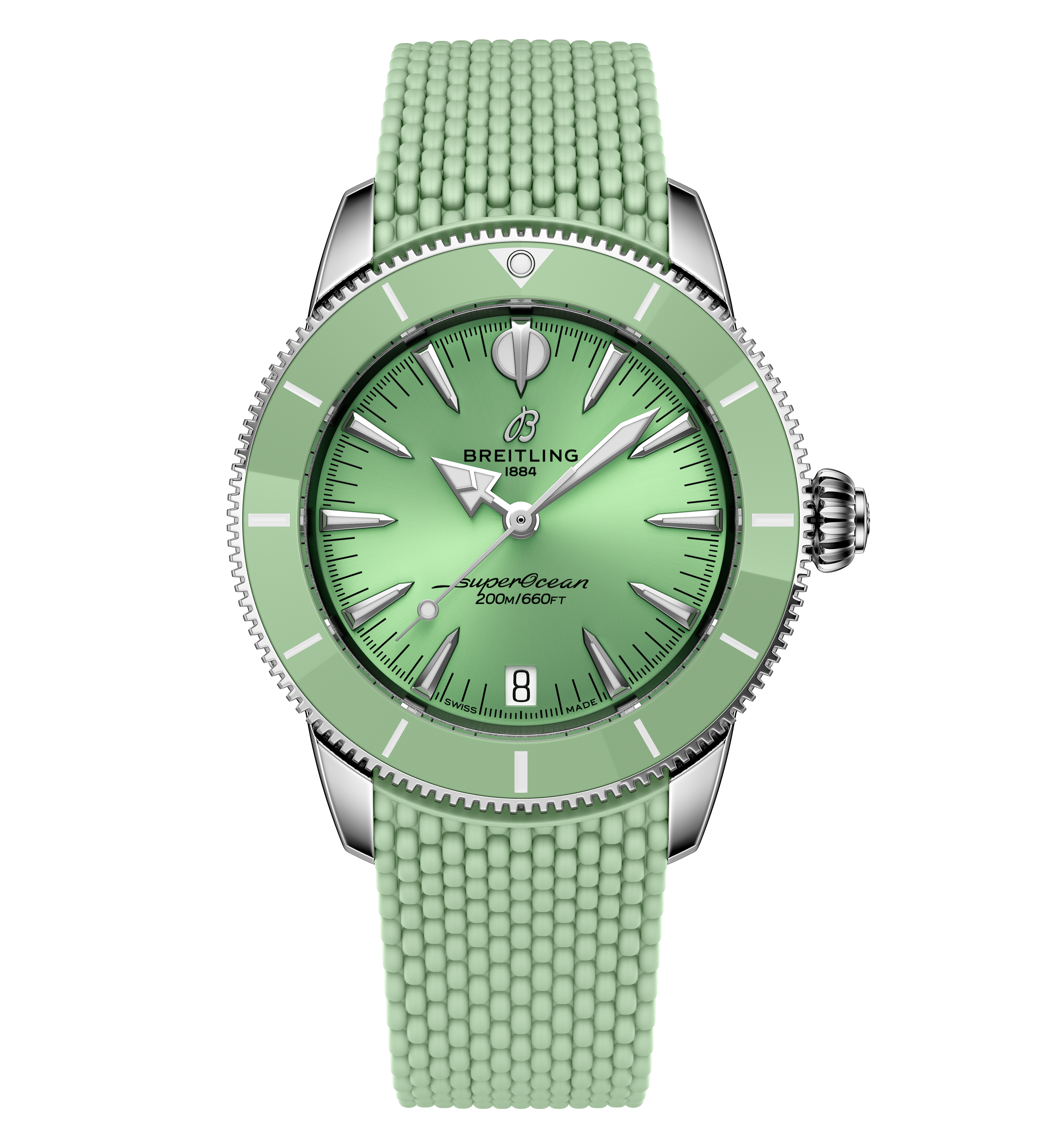Breitling Superocean Heritage Automatic 36 Mint Strap | Fink's Breitling Superocean Heritage Automatic 36 Mint Strap | Fink's