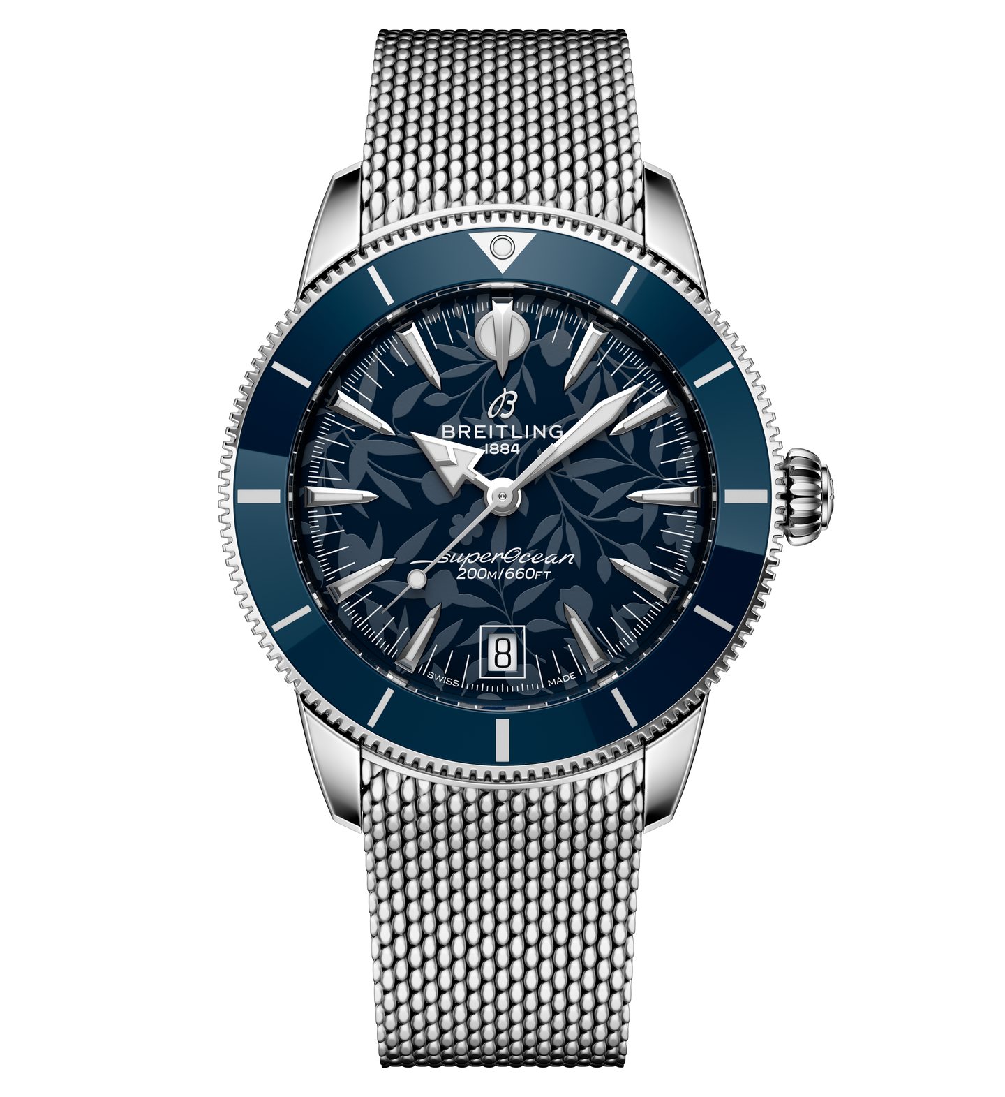 Breitling Superocean Heritage B31 Automatic 40 Watch with Mesh Bracelet, Kelly Slater Limited Edition