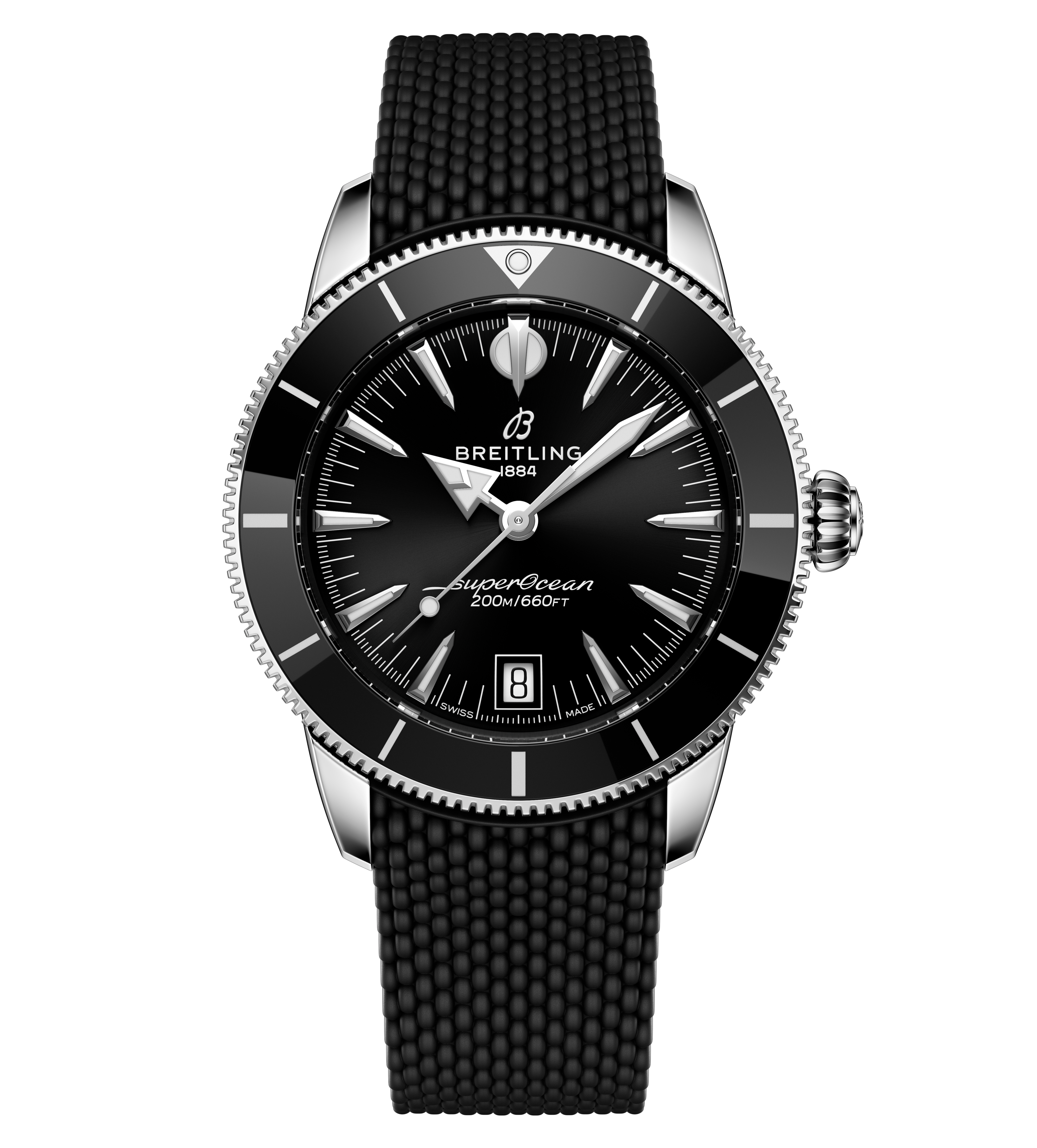 BREITLING ブラック ラバーベルト 新品)BREITLING ブライトリング スーパーオーシャン ブラック