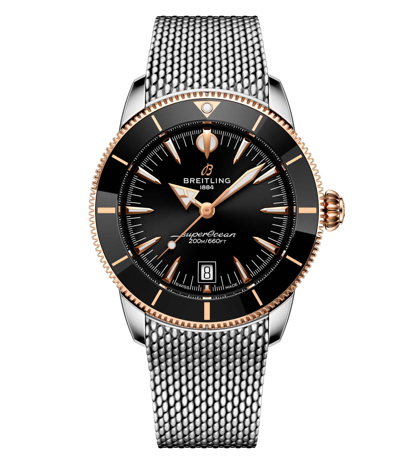 Breitling Superocean Heritage B31 Automatic 42 Watch with Mesh Bracelet