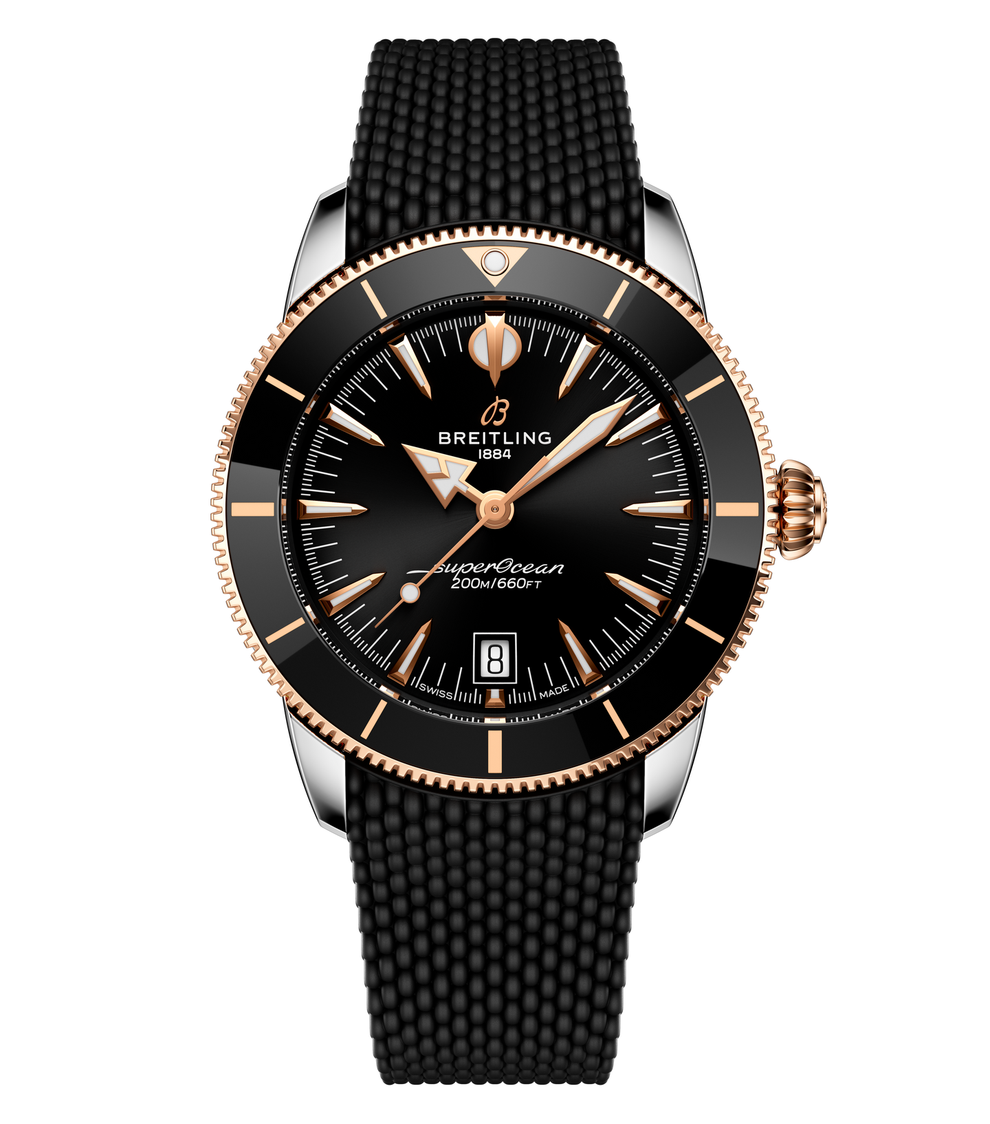Breitling Superocean Heritage B31 Automatic 42 Watch with Black Dial & Strap
