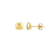 Sabel Collection Yellow Gold Cushion Pebble Stud Earrings