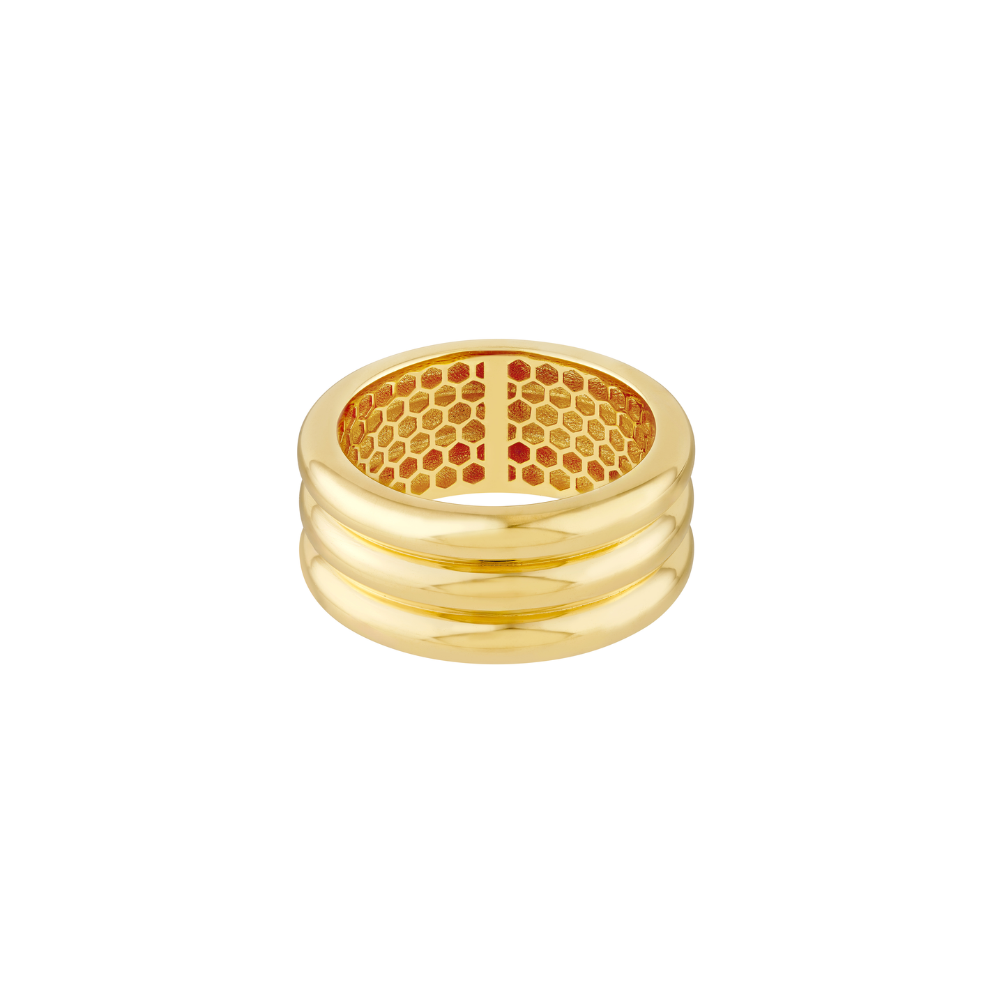 Sabel Collection Yellow Gold Triple Ridge Band
