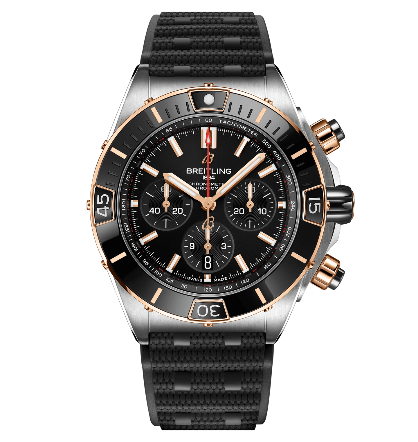 Breitling Super Chronomat B01 44 Watch with Rouleaux Rubber Strap